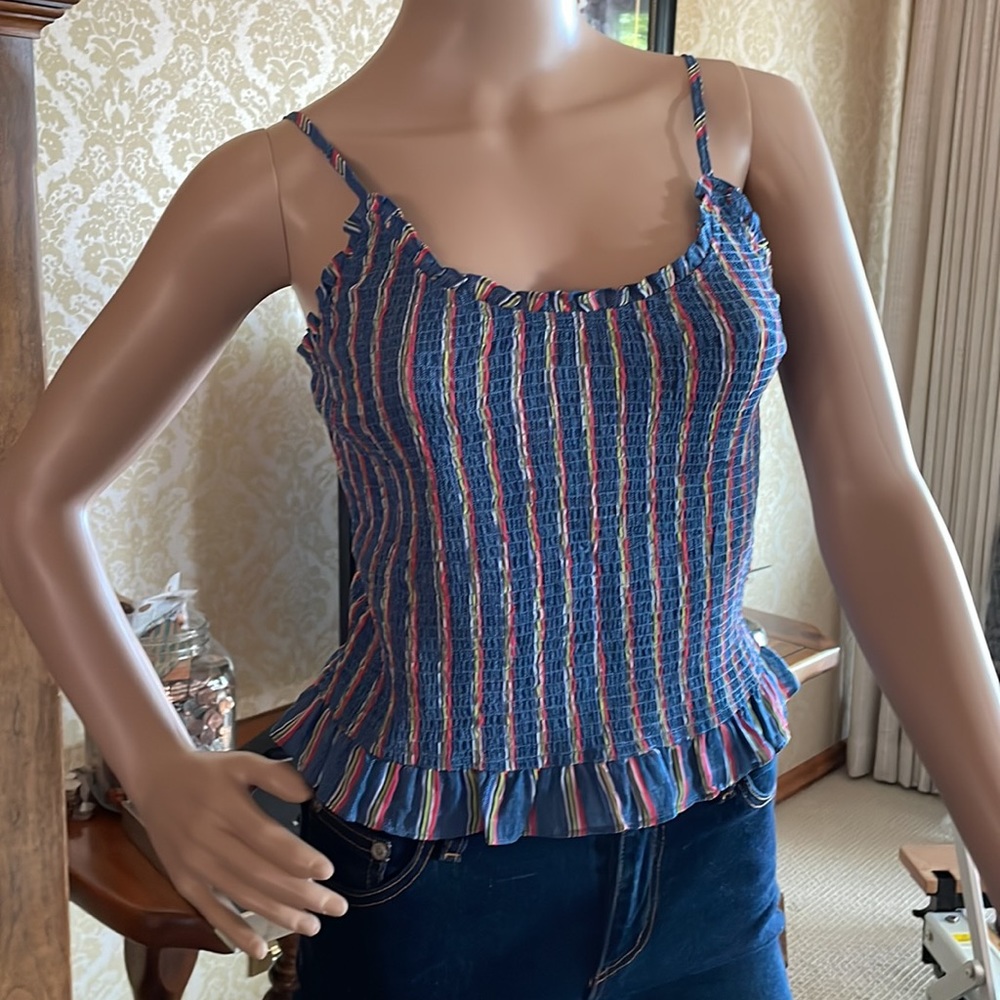 Stretch spaghetti strap top